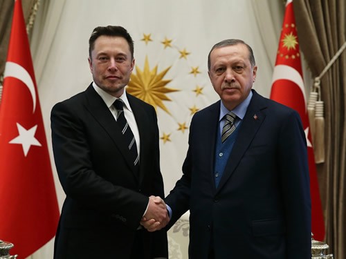 Elon Musk, Tesla, President Erdogan, SpaceX, electric car, satellite