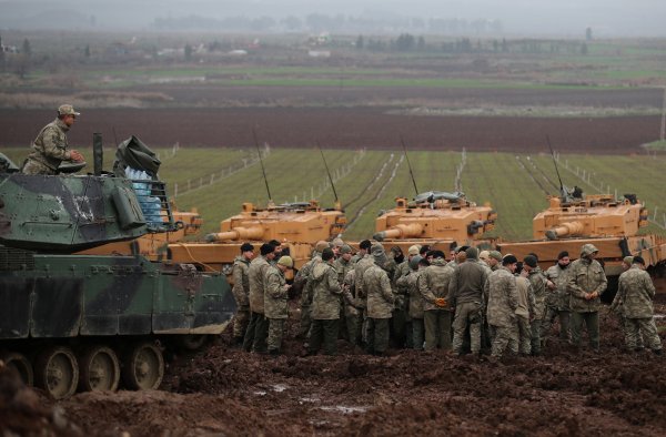 Afrin, Turkey, tanks, Syria, offensive, YPG, Kurdish enclave