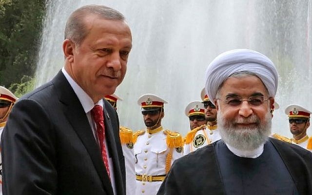 Turkish President Erdogan and his Iranian counterpart Rouhani.