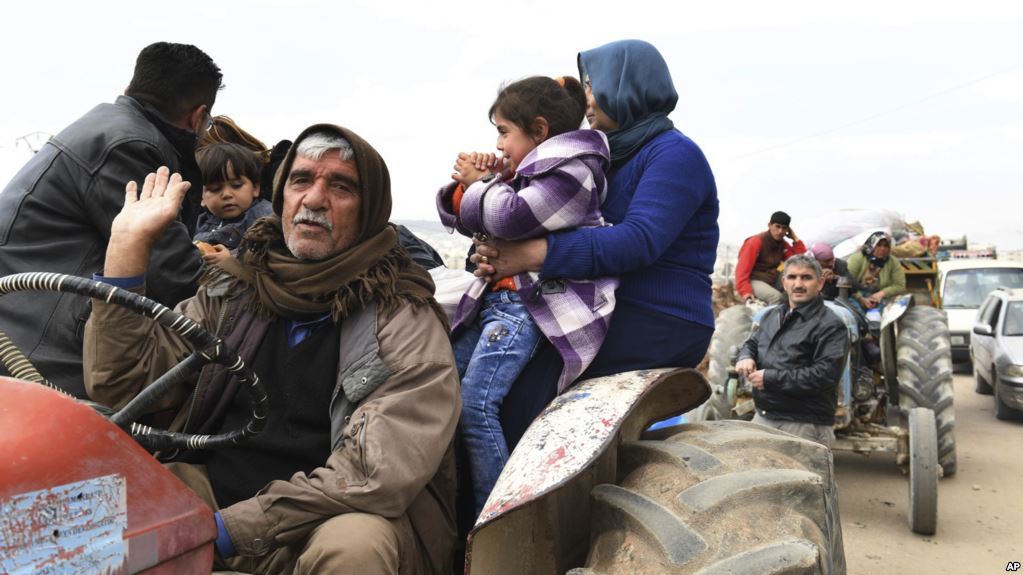 afrin kurds refugees fleeing