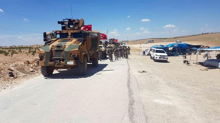 A Turkish patrol in Manbij