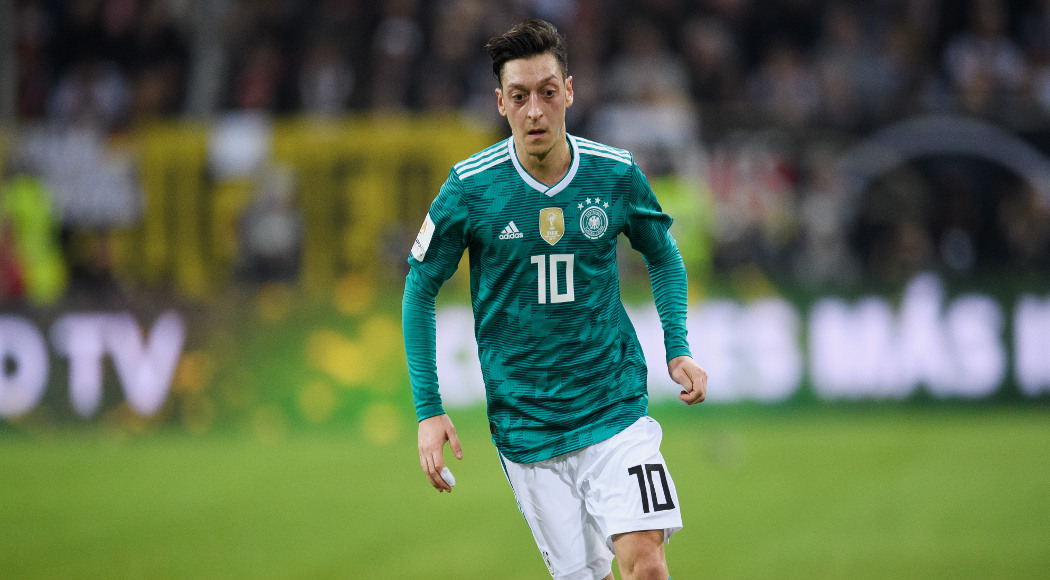 Mesut Ozil with German national team in Russia
