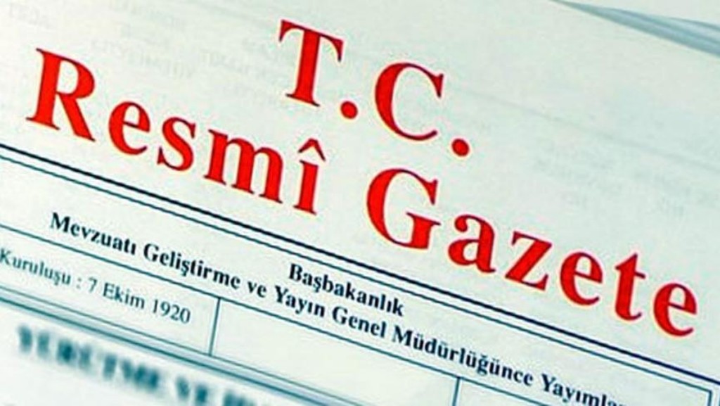 Front page of Turkish official gazette.
