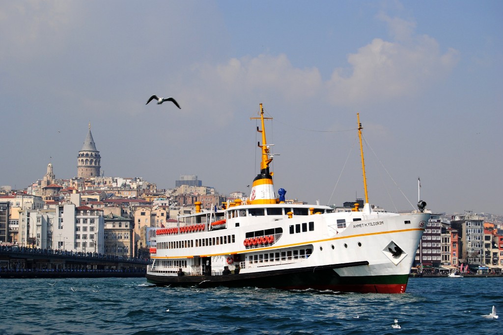 A ferry at Istanbul's Bosphorus.
