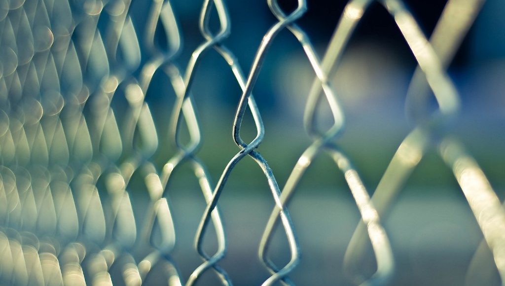Chain-link fence.